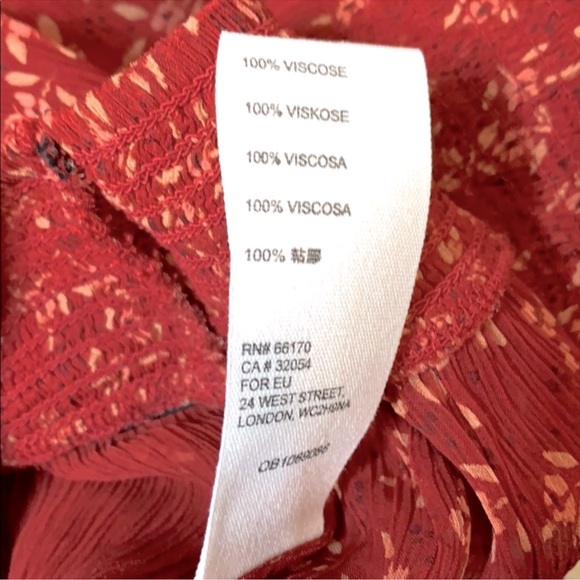 Free People Roma Blouse in Berry Combo - Size Large - Picture 10 of 11